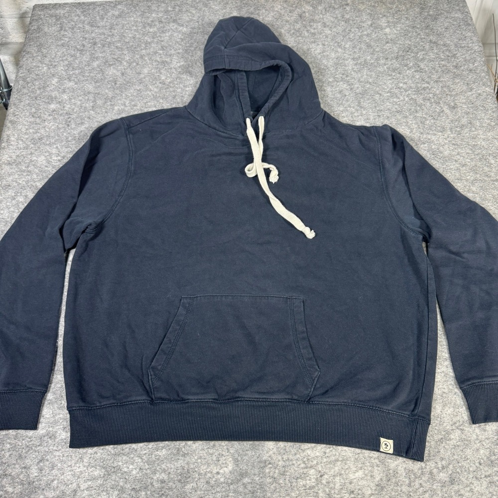 Desert Dunes Navy Blue Organic Cotton Blend Pullover Hoodie Mens XL 3402